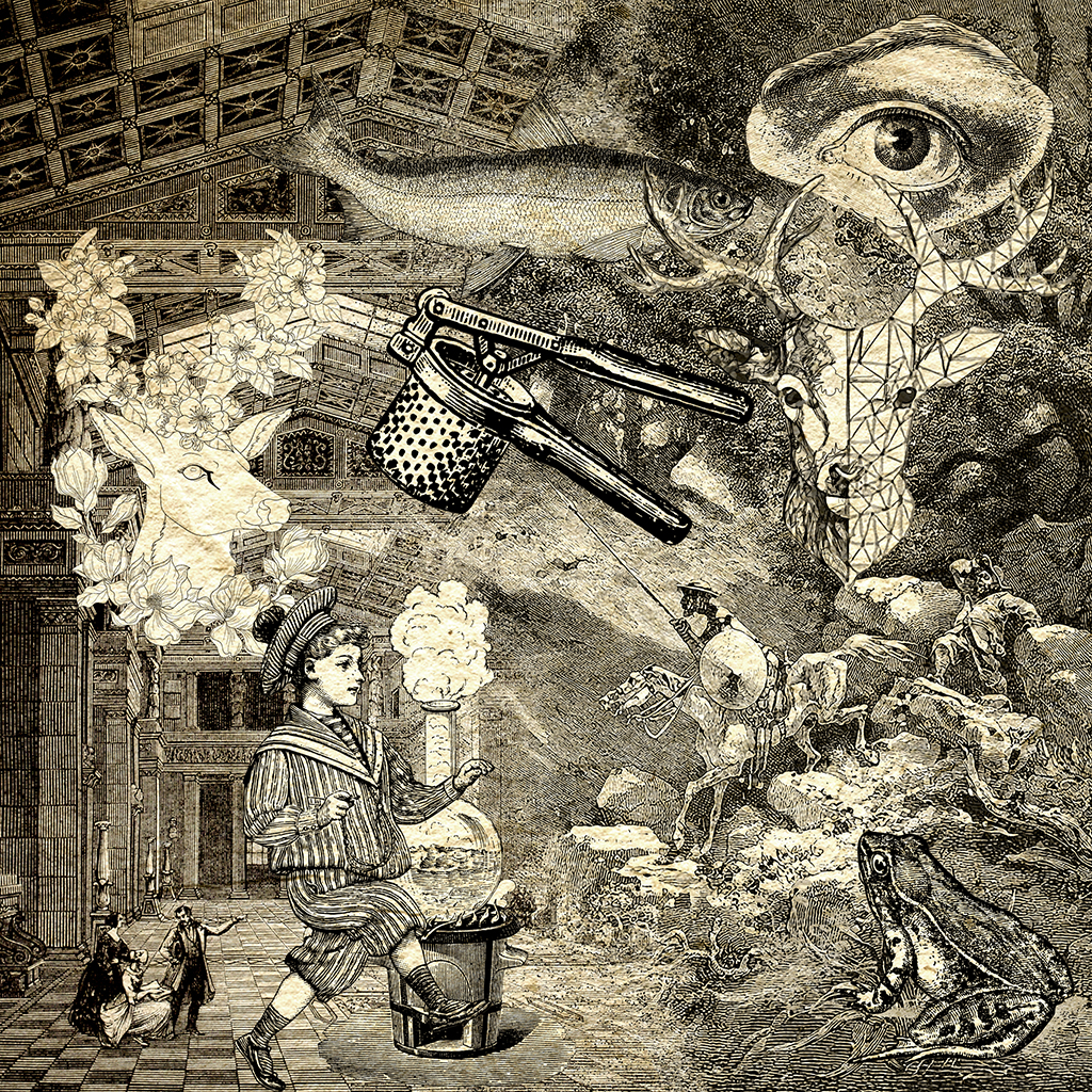 ensamble de grabados apropiados, hecho por computadora. 